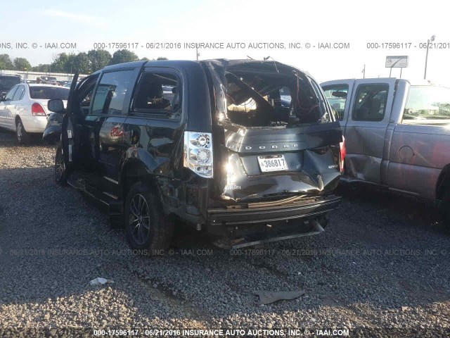 2C4RDGCG3FR635063 - 2015 DODGE GRAND CARAVAN SXT BLACK photo 3