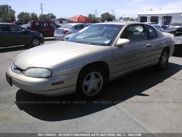 2G1WW12M2X9291270 - 1999 CHEVROLET MONTE CARLO LS ოქროსფერი ფოტო 2