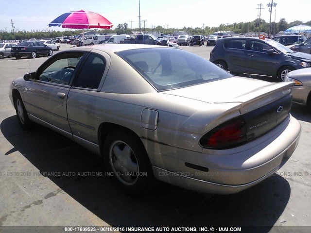2G1WW12M2X9291270 - 1999 CHEVROLET MONTE CARLO LS ოქროსფერი ფოტო 3