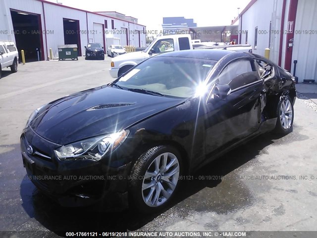 KMHHT6KJ2FU127736 - 2015 HYUNDAI GENESIS COUPE 3.8L BLACK photo 2