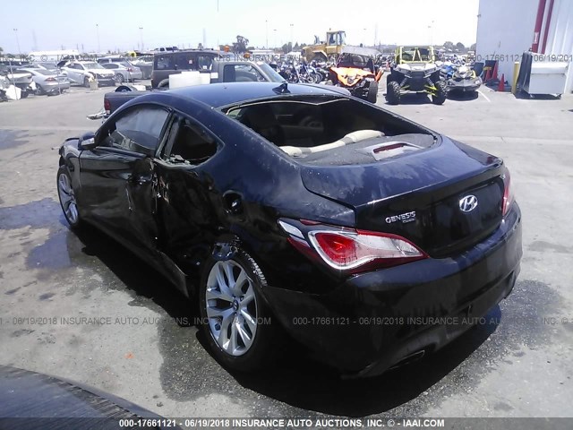 KMHHT6KJ2FU127736 - 2015 HYUNDAI GENESIS COUPE 3.8L BLACK photo 3