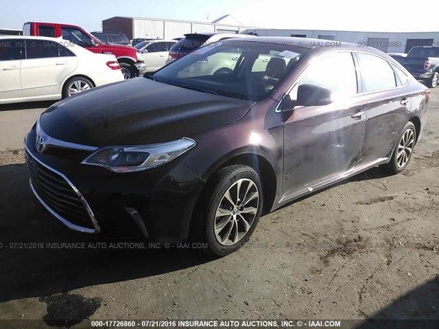 4T1BK1EB0GU198984 - 2016 TOYOTA AVALON XLE PLUS/PREMIUM/TOUR/LTD PURPLE photo 2