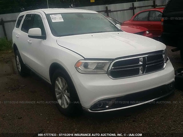 1C4RDHAG8FC945999 - 2015 DODGE DURANGO SXT WHITE photo 1