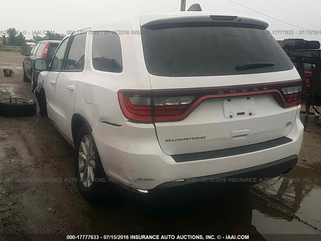 1C4RDHAG8FC945999 - 2015 DODGE DURANGO SXT WHITE photo 3