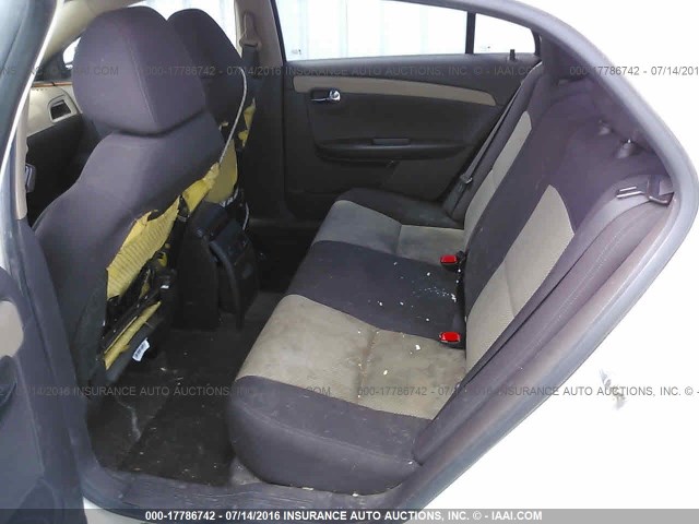 1G1ZC5E03CF247642 - 2012 CHEVROLET MALIBU 1LT WHITE photo 8