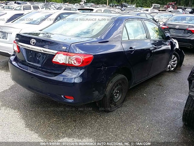 5YFBU4EE6DP161327 - 2013 TOYOTA COROLLA S/LE BLUE photo 4