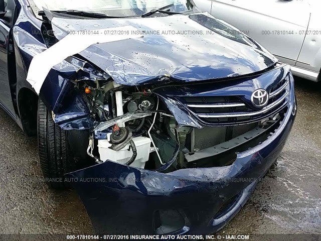 5YFBU4EE6DP161327 - 2013 TOYOTA COROLLA S/LE BLUE photo 6