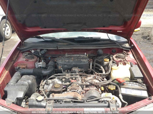 JF1SF65512H714650 - 2002 SUBARU FORESTER S წითელი ფოტო 10