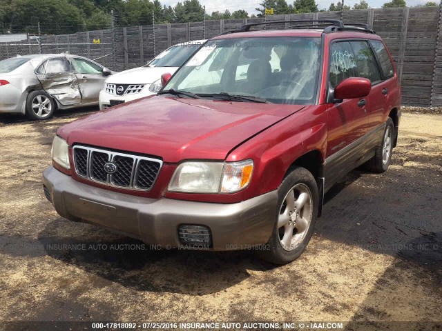 JF1SF65512H714650 - 2002 SUBARU FORESTER S წითელი ფოტო 2