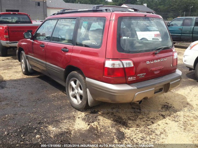 JF1SF65512H714650 - 2002 SUBARU FORESTER S RED photo 3