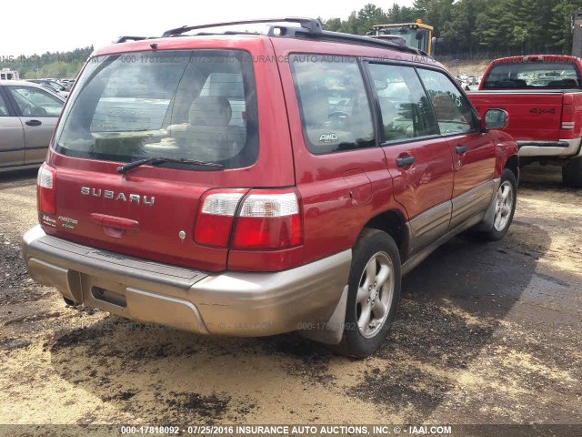 JF1SF65512H714650 - 2002 SUBARU FORESTER S RED photo 4