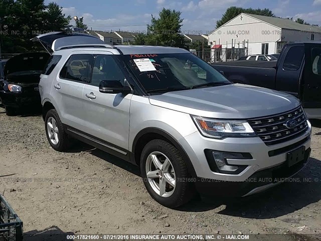 1FM5K8DH5GGC37840 - 2016 FORD EXPLORER XLT SILVER photo 1