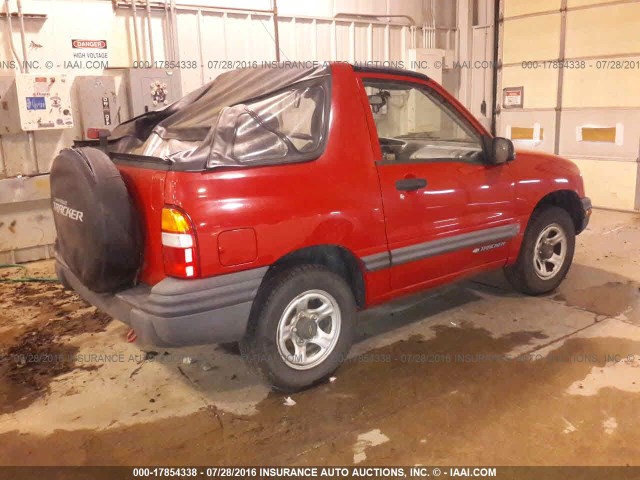 2CNBE1868X6926863 - 1999 CHEVROLET TRACKER RED photo 4
