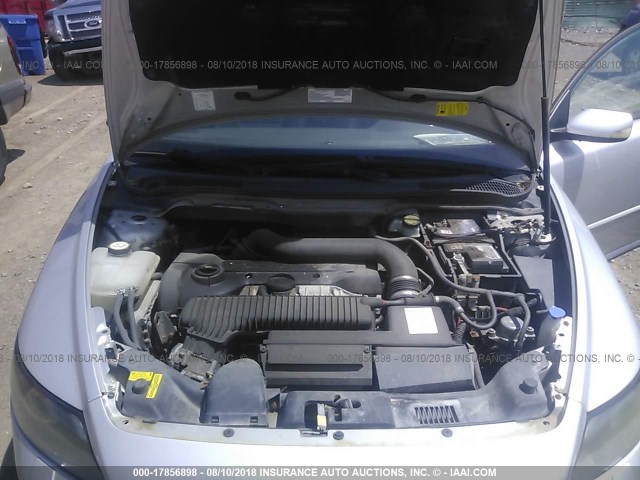 YV1MH682X52115603 - 2005 VOLVO S40 T5 SILVER photo 10