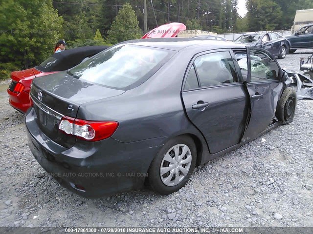 2T1BU4EE4DC957803 - 2013 TOYOTA COROLLA S/LE GRAY photo 4