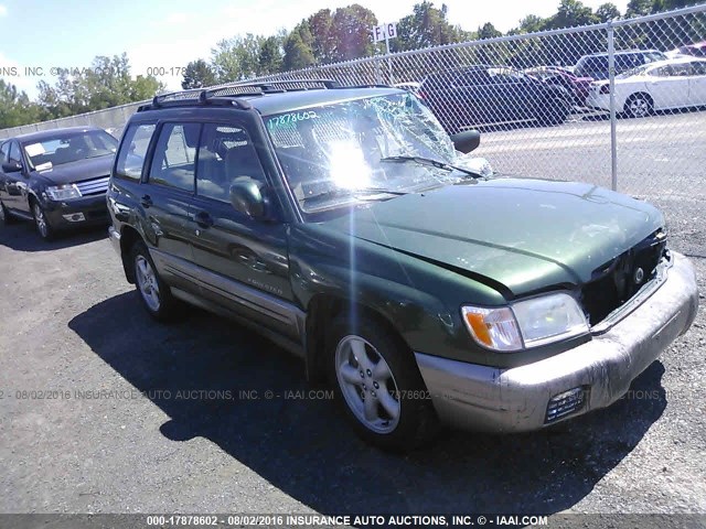 JF1SF65522H719260 - 2002 SUBARU FORESTER S GREEN photo 1