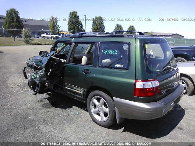 JF1SF65522H719260 - 2002 SUBARU FORESTER S GREEN photo 3