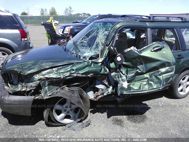 JF1SF65522H719260 - 2002 SUBARU FORESTER S GREEN photo 6