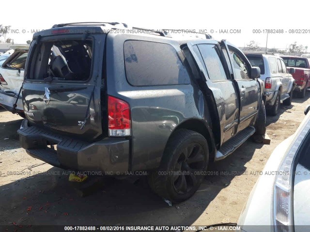 5N1AA08AX5N736285 - 2005 NISSAN ARMADA SE/LE SILVER photo 4