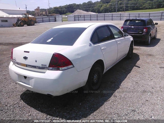 2G1WS583781364036 - 2008 CHEVROLET IMPALA POLICE WHITE photo 4