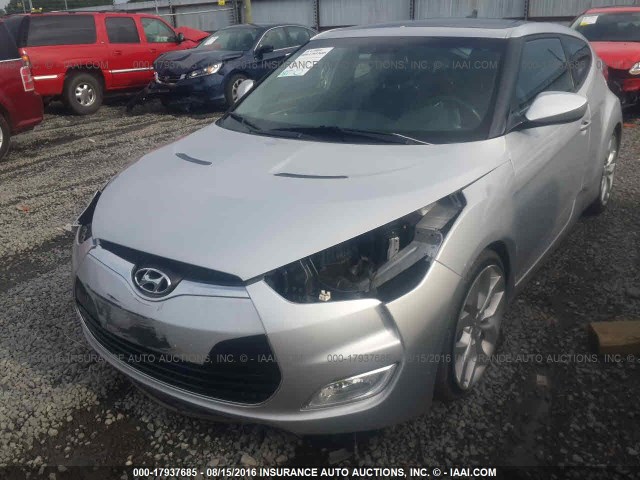 KMHTC6AD1DU085529 - 2013 HYUNDAI VELOSTER SILVER photo 6