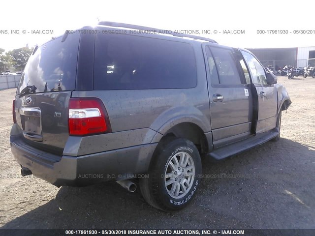 1FMJK1H50BEF24075 - 2011 FORD EXPEDITION EL XLT/EL KING RANCH GRAY photo 4