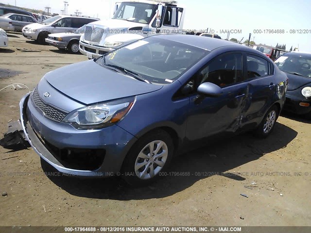 KNADM4A34G6668006 - 2016 KIA RIO LX Կապույտ լուսանկար 2