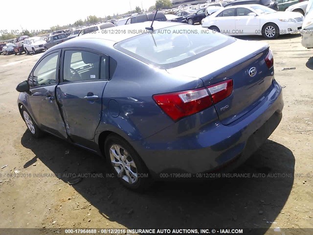 KNADM4A34G6668006 - 2016 KIA RIO LX Կապույտ լուսանկար 3