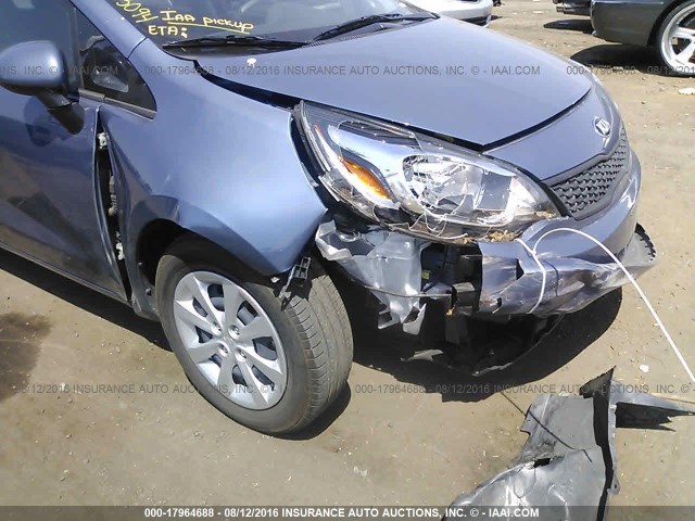 KNADM4A34G6668006 - 2016 KIA RIO LX Կապույտ լուսանկար 6