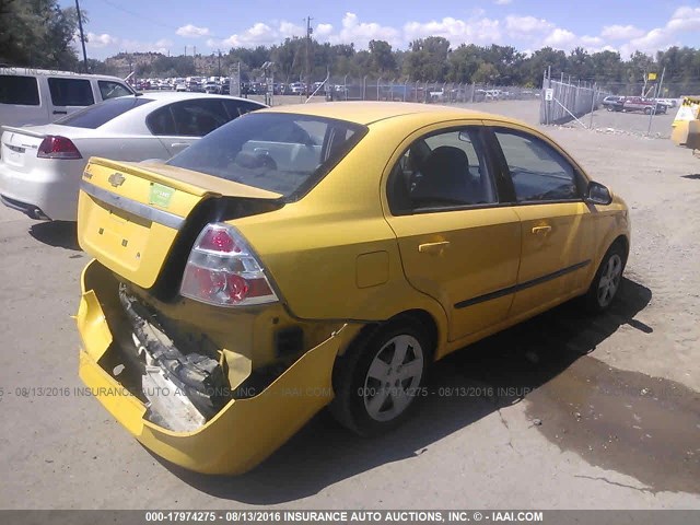 KL1TG5DE1AB046543 - 2010 CHEVROLET AVEO LT YELLOW photo 4