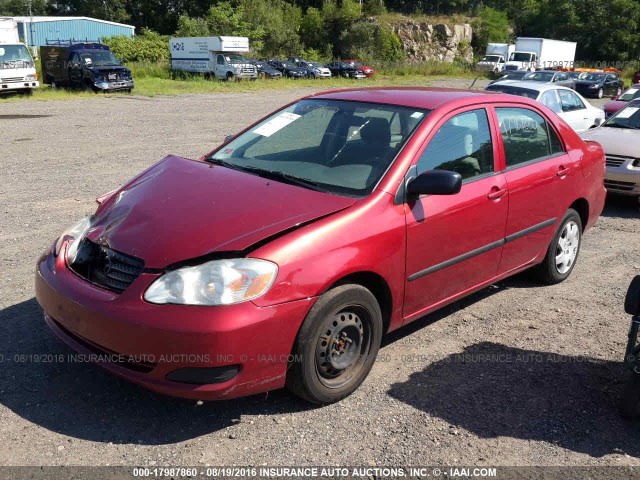 JTDBR32E950057023 - 2005 TOYOTA COROLLA CE/LE RED photo 2