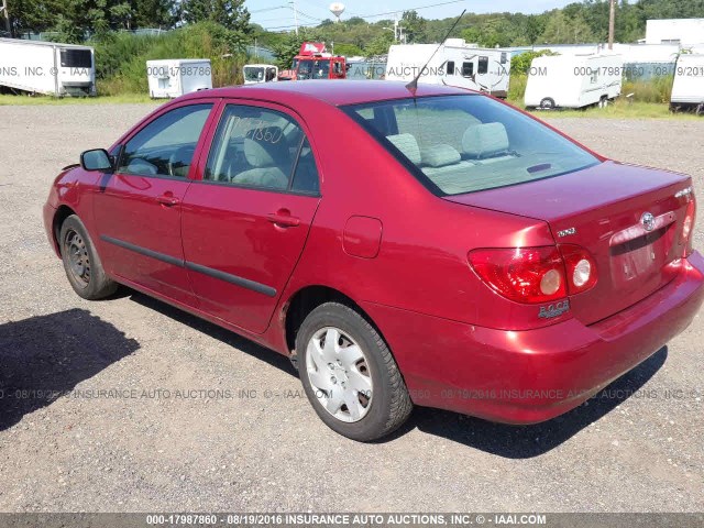 JTDBR32E950057023 - 2005 TOYOTA COROLLA CE/LE RED photo 3