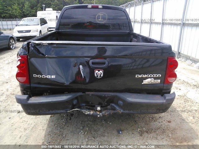 1D7RW3GKXBS614310 - 2011 DODGE DAKOTA SLT BLACK photo 6