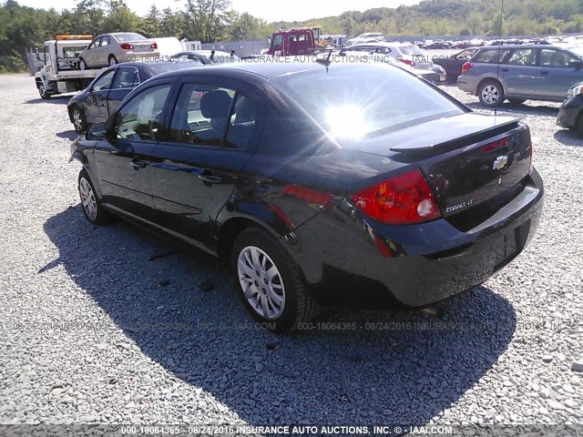 1G1AD5F53A7244154 - 2010 CHEVROLET COBALT 1LT BLACK photo 3