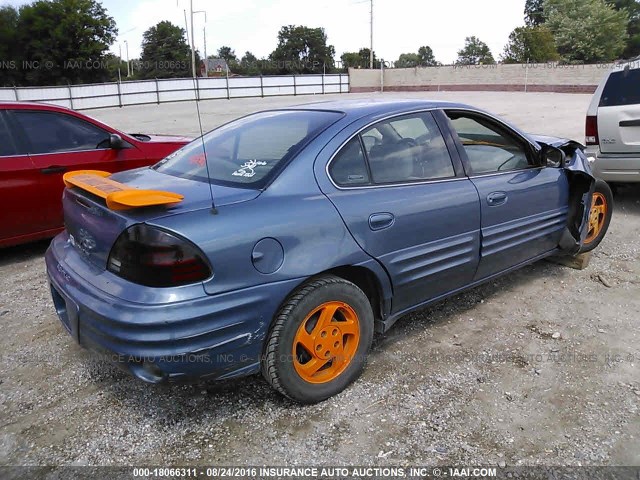 1G2NE52E0XC551443 - 1999 PONTIAC GRAND AM SE BLUE photo 4