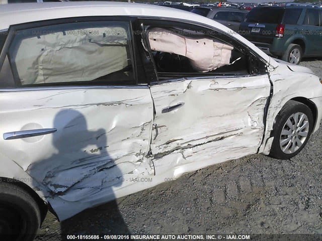 3N1AB7AP7EL647883 - 2014 NISSAN SENTRA S/SV/SR/SL WHITE photo 6