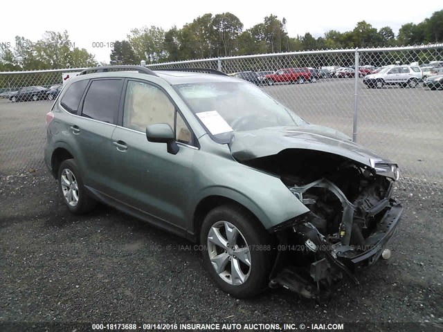 JF2SJAHC6EH455259 - 2014 SUBARU FORESTER 2.5I LIMITED GREEN photo 1