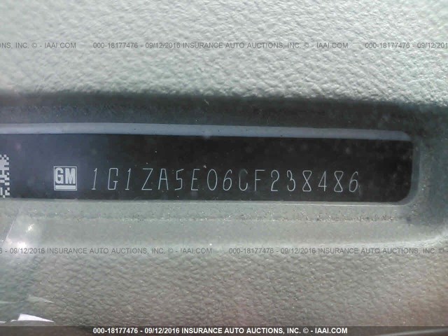 1G1ZA5E06CF238486 - 2012 CHEVROLET MALIBU LS თეთრი ფოტო 9