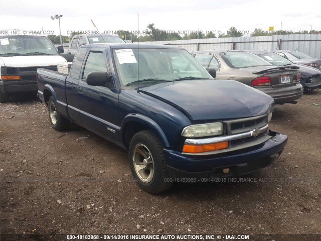 1GCCS19H938277967 - 2003 CHEVROLET S TRUCK S10 BLUE photo 1