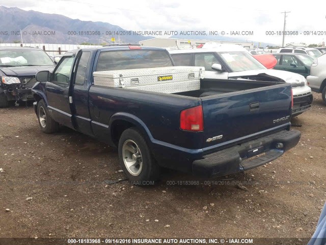 1GCCS19H938277967 - 2003 CHEVROLET S TRUCK S10 BLUE photo 3