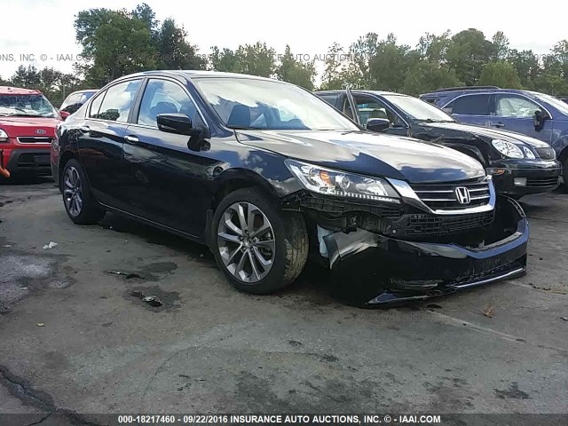 1HGCR2F5XDA001157 - 2013 HONDA ACCORD SPORT 黑色 照片 1