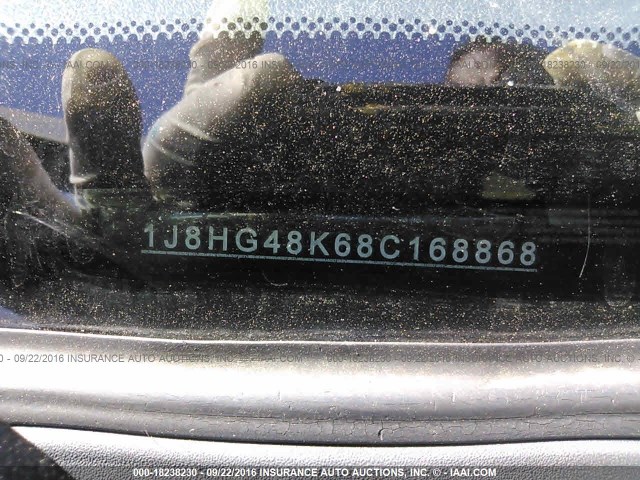 1J8HG48K68C168868 - 2008 JEEP COMMANDER SPORT ნაცრისფერი ფოტო 9