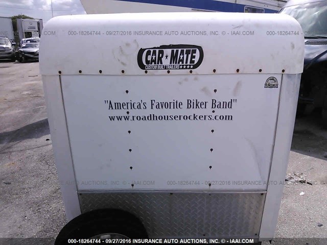 5A3C408S8YL000398 - 2000 CARMATE UTILITY TRAILER 12FT  WHITE photo 5