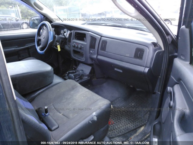 1D7HA16K83J660371 - 2003 DODGE RAM 1500 ST BLUE photo 5