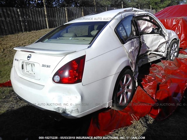 1N4BA41E67C820377 - 2007 NISSAN MAXIMA SE/SL WHITE photo 4