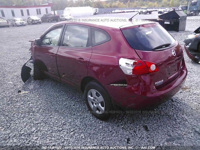 JN8AS58V09W187685 - 2009 NISSAN ROGUE S/SL RED photo 3