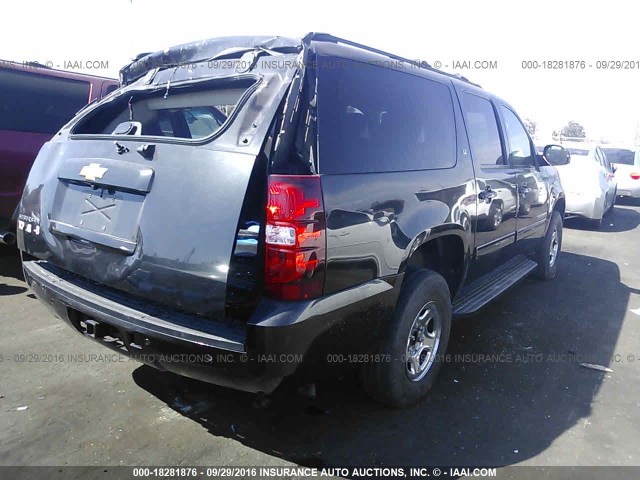 1GNSCJE0XDR126969 - 2013 CHEVROLET SUBURBAN C1500 LT BLACK photo 4