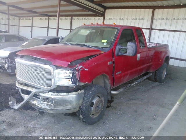 1FTWX33PX6EA79818 - 2006 FORD F350 RED photo 2