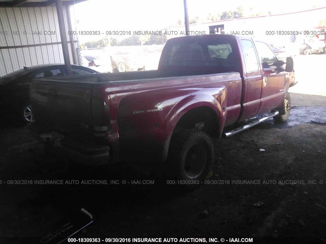 1FTWX33PX6EA79818 - 2006 FORD F350 RED photo 4