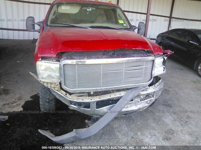 1FTWX33PX6EA79818 - 2006 FORD F350 RED photo 6